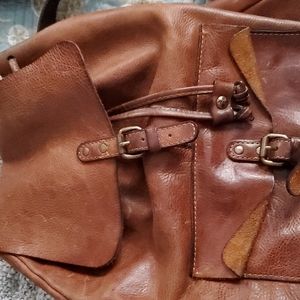 Genuine leather backpack